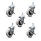 Service Caster 3 Inch Thermoplastic Wheel 5/16 Threaded Stem Caster Set with Brakes SCC, 5PK SCC-TS05S310-TPRS-SLB-5161815-5 - alternate 1